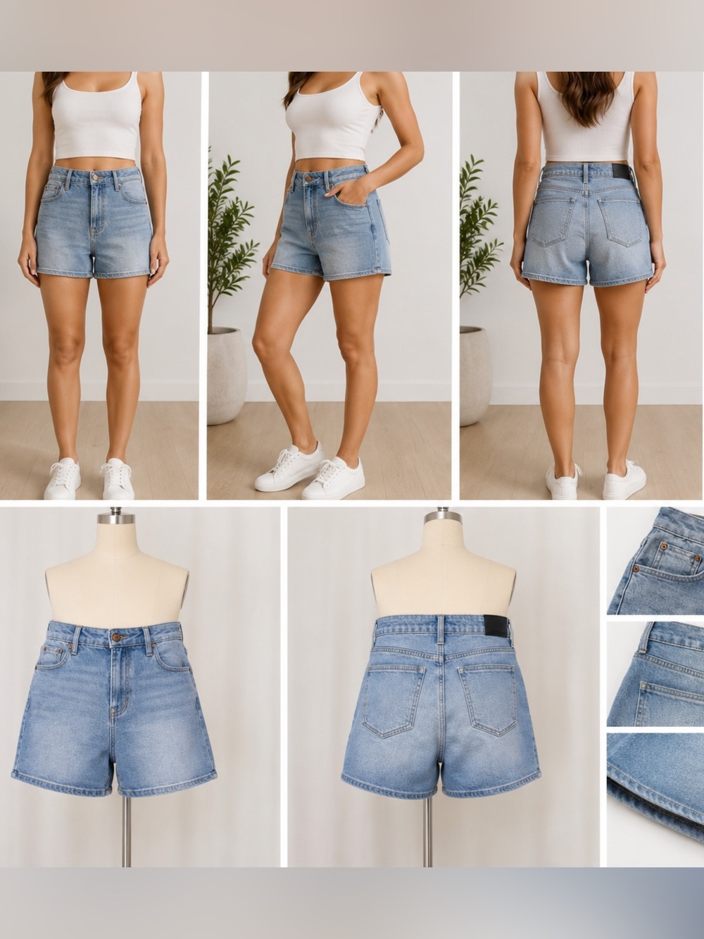 BCBGeneration Light Blue Denim Jean Shorts